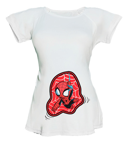 Blusa Para Embarazo Ranglan - Superheroe Bebé Spiderman