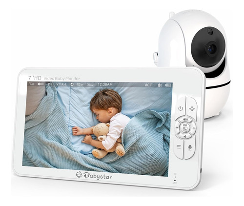 Babystar Monitor De Bebé De Vídeo, 7 Pulgadas 720p Hd Monito