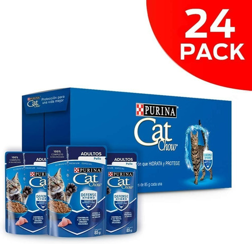 Pack X24 Alimento Húmedo Purina Cat Chow Gato Adulto 85g C/u
