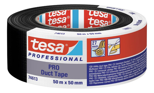 Duct Tape Tesa 74613 - Negro - Rollo Grande - 50mm X 50m. !!