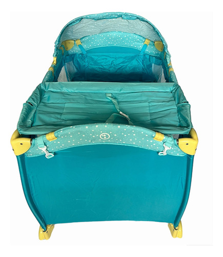 Cuna Corral Vaquita Plegable Con Cambiador Trendy Kids Azul Azul Vaquita
