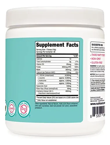 Nutricost Bcaa Para Mujeres (sandía, 30 Porciones) - Formula