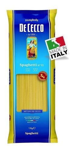 Fideos De Cecco Spaghetti Nº12 De 1 Kg. 