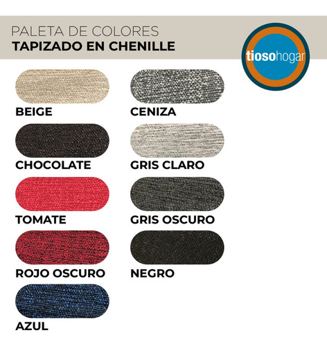 Imagen 3 de 10 de Sillon Chenille Rústico Niza 3 Cuerpos Antidesgarro Indigo