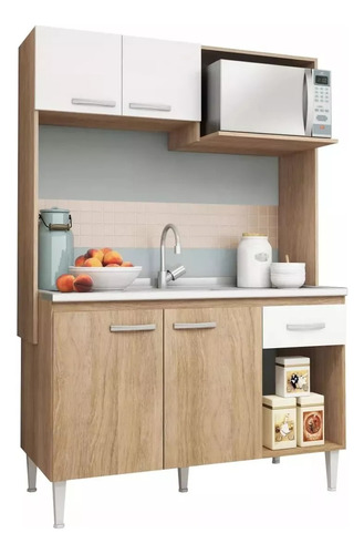 Kit De Cocina Mueble Aereo Alacena Aparador + Pileta