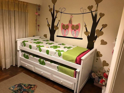 Cama Nido De Madera Laqueada Infantil, Juvenil O Adulto