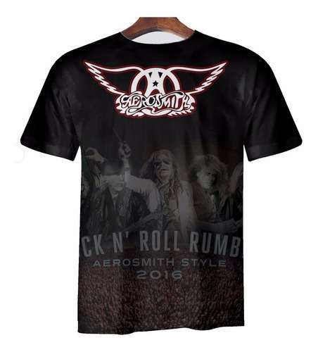 Remera Sublimada Aerosmith Rock N' Roll Rumble Ranwey Cs117