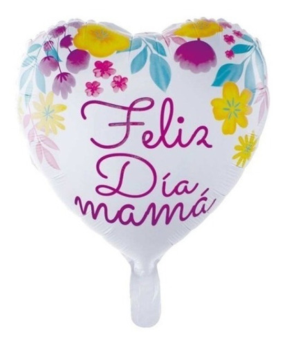 Globo Corazón  Te Amo Mamá  Flores Cotillón Activarte