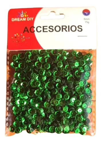 Lentejuelas Redondas Verdes 90 Gramos