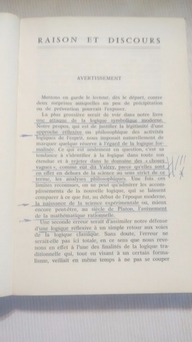 Raison Et Discours Robert Blanche J Vrin En Frances 1967