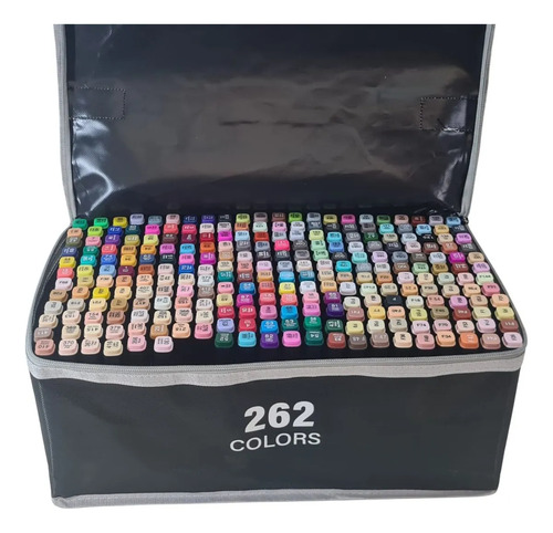 Kit Estojo De Canetinha Pontas Duplas 262 Cores Touch Multicolorido
