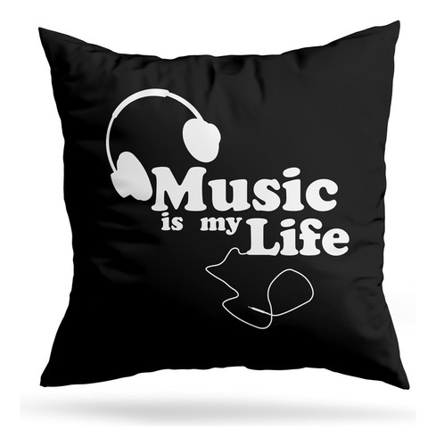 Cojin Deco Music Is My Life 2 (d0791 Boleto.store)