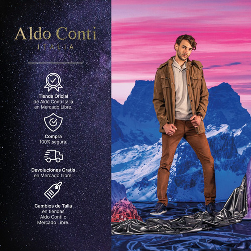 Imagen 6 de 6 de Sombrilla Hombre Aldo Conti Color Negro