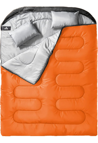 Double Sleeping Bag For Adults With Pillow, Xl Queen Size