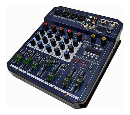 Consola Pro 6 Canales, Usb, Bluetooth, Efectos Y Pc Link