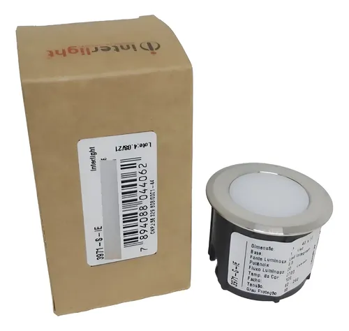 Balizador Coin Interlight 3971-s-ie 0,3w 2700k Inox | Frete grátis