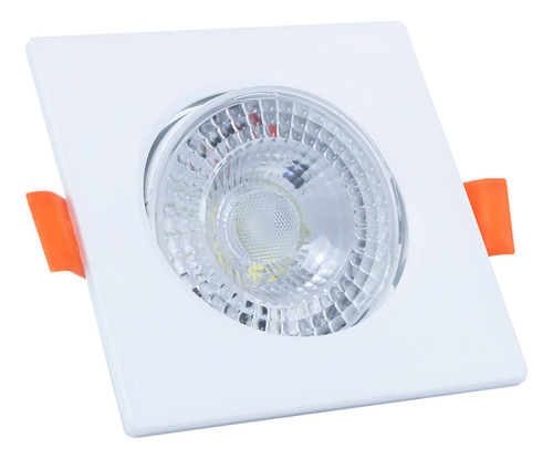 Kit 10 Spot Led 7w Quadrado Direcionável Embutir Cor Branco Frio (6000k) 110v/220v