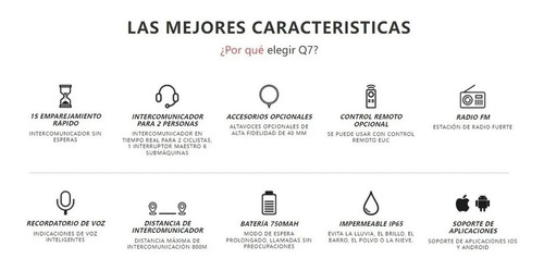 Intercomunicador Bluetooth Look V4 Plus