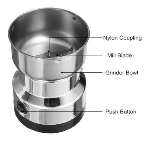 Molinillo Eléctrico De Grano De Acero Inoxidable 150w 300ml