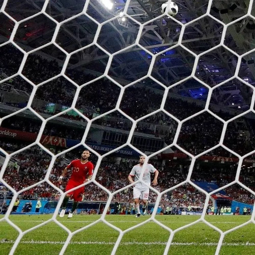 10m2 Red Hexagonal Perimetro Cancha Futbol 10cm Soga 3,3/5m