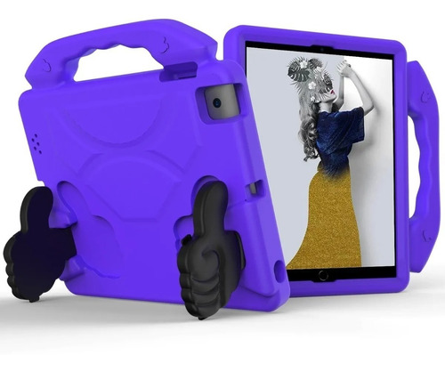 Funda + Mica Para iPad 2 3 4  Agarradera Goma Uso Rudo Niños