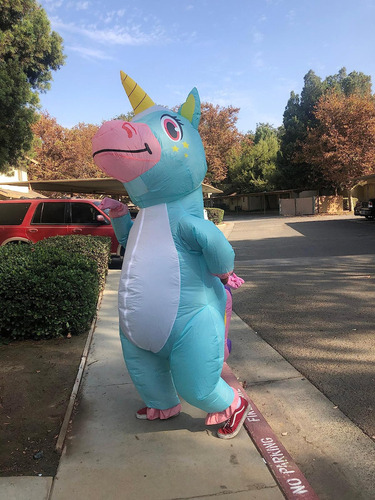 Fwefww Disfraz De Unicornio Inflable Para Adulto, Halloween