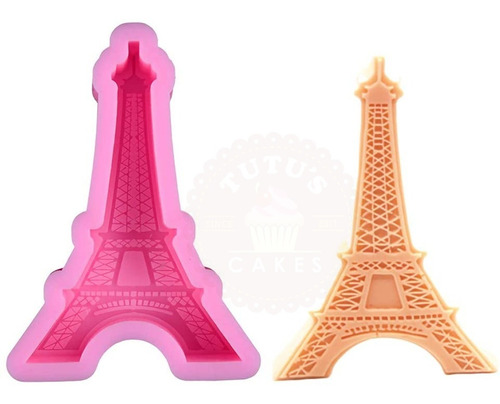  Molde Silicona Torre Eiffel 11cm Fondant Porcelana