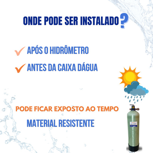 Filtro Para Água De Concessionária Retém Areia Barro 2000l/h