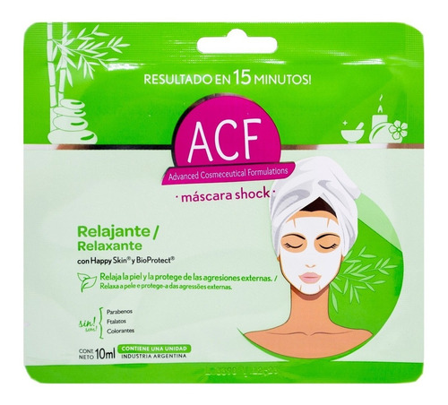 Acf Mascara Facial Shock Relajante Antiestres Refresca 10 Ml
