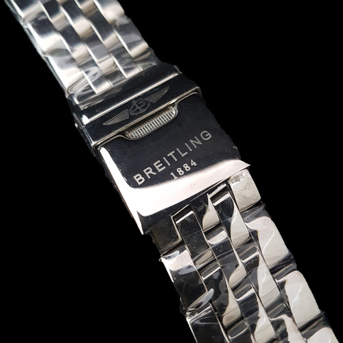 Extensible De 24mm De Acero Compatible Breitling Navitimer Ancho De La Correa 24 Mm