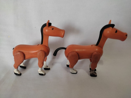 2 Caballos Con Detalle Little People Fisher Price Vintage 