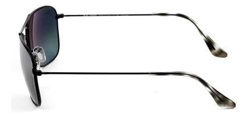 Óculos Ray Ban Chromance Rb3543 Preto Cinza Espelhado 002/5l Quadrado Preto Cinza-espelhado Preto Preto