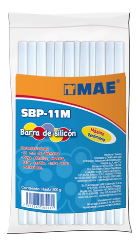 Silicon Mae En Barra 11mm 1km Grande Sbp-11ml /v