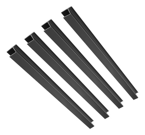 4 Rieles Colgantes De Pvc Para Archivar, Color Negro, 16 Pul