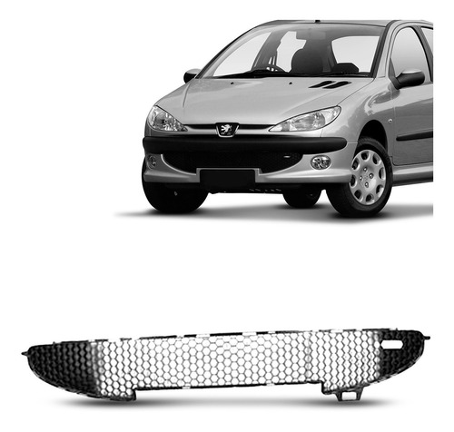 Grade Tela Parachoque Dianteiro Peugeot 206 04 A 12 Hexagono