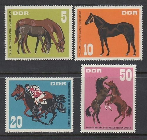 Estampillas Alemania Ddr 1967 - Razas De Caballos