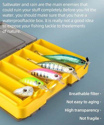 Estuche Caja Para Aparejos Señuelos Anzuelos De Pesca 12 Esp