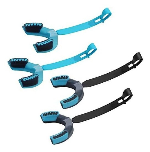 Grednfhat 4pcs Football Mouth Guard With Strap, Soft Youth M