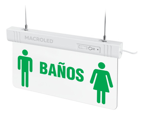 Cartel Señal Luminosa Led Baños 220v  Macroled