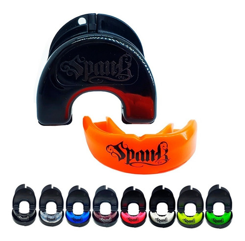 Protetor Bucal Profissional Com Estojo Arcada Superior Spank Cor Roxo Sabor Sem Sabor