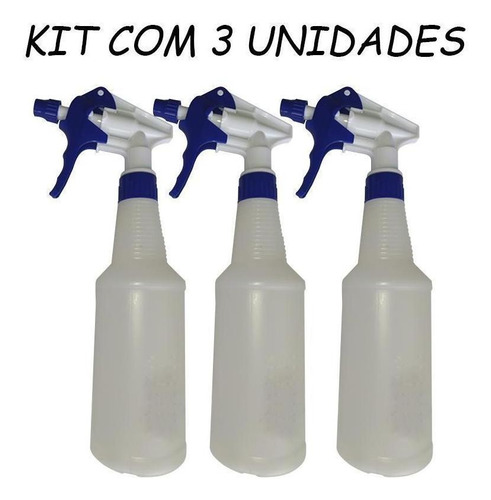 Kit 3 Pulverizadores Borrifador Profissional 500 Ml Spray