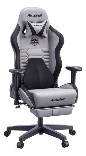 Silla Para Videojuegos Con Soporte Lumbar Ergonómico Gris