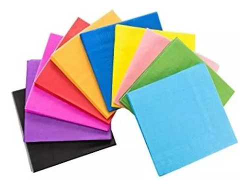 20 Servilletas Desechables De Color A Elección 