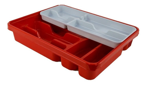 Organizador De Cubierto Porta Servicio Doble Plástico Cocina