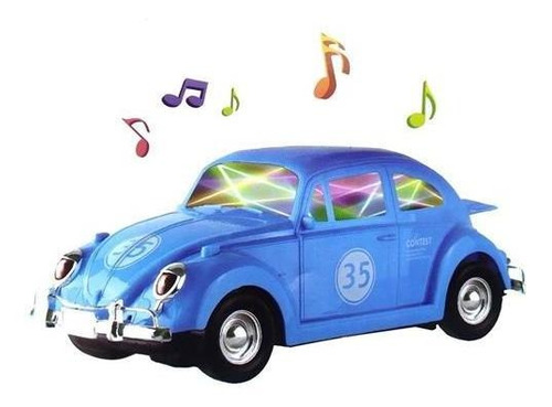 Auto Fusca Escarabajo Con Luces Sonido Movimiento Volkswagen