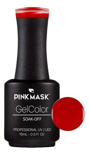 Esmalte Para Uñas Gel Semipermanente Pink Mask Rojo Volcano