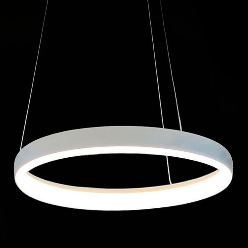 Lampara Colgante Gers Ø40 Blanco Aluminio Diseño Con Led Inc