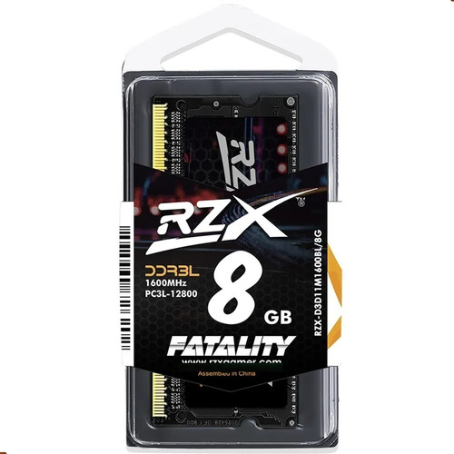 Imagem 1 de 1 de Memória Notebook Rzx 8gb Ddr3l 1600mhz Cl11 Sodimm Original