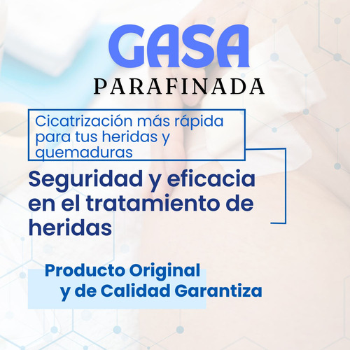 Gasa Parafinada Apósito Parche 10x10 Cm Estéril Heridas Caja