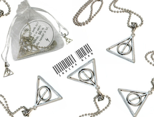 Collar Las Relíquias De La Muerte - Harry Potter + Bolsit 